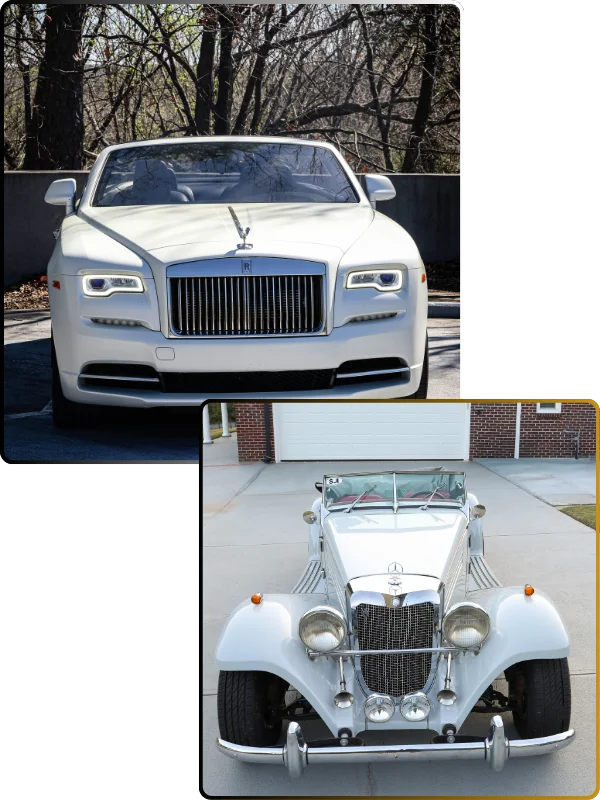 Wedding car rental cost Atlanta: Compare hourly rates for Rolls-Royce, Bentley, and exotic car rentals for your 2024 wedding.